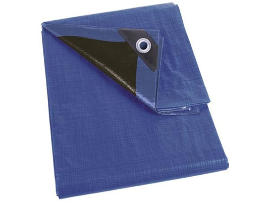 Bâche Perel - Bleu/Noir - Ultra-résistant - 3 X 4 M