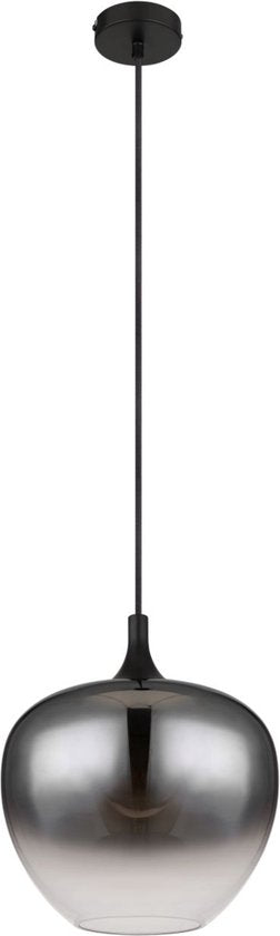 Globo Lampe pendante Maxy - Noir - Verre fumé - Ø29 cm - Raccord E27 - Réglable & Dimmable Description du produit