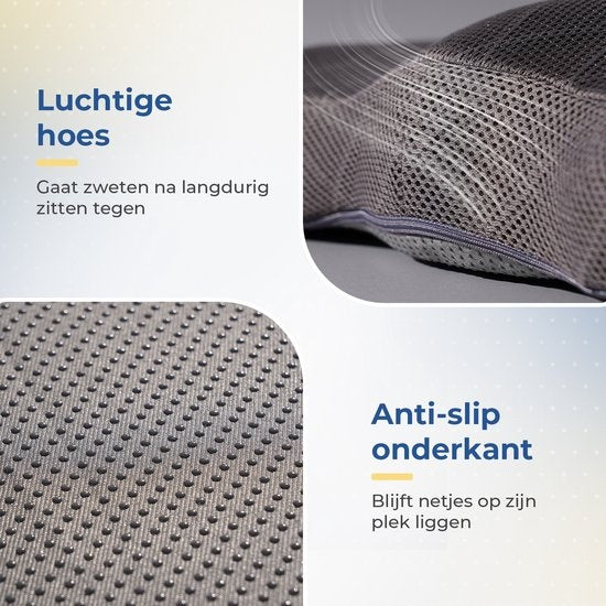 Coussin de siège orthopédique - SafeLife - Ergonomique - coussin pour le coccyx