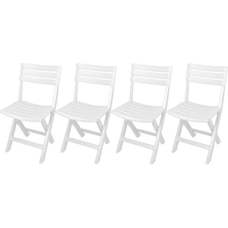 Ensemble de chaises pliantes Progarden Komodo - Ergonomiques - Blanc