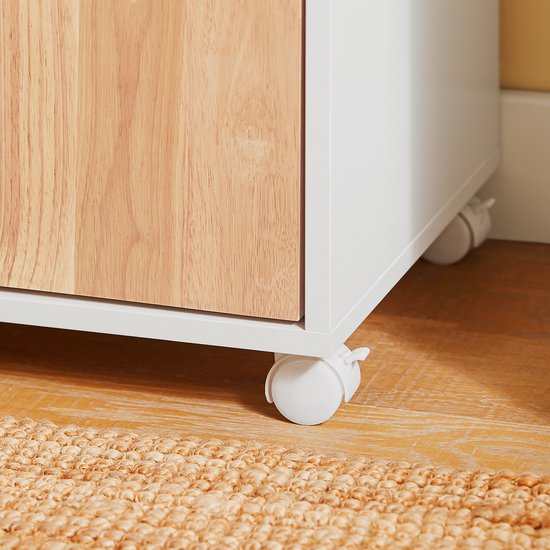 SoBuy ASK04-WN Table d'impression - Meuble pour imprimante en bois composite blanc
