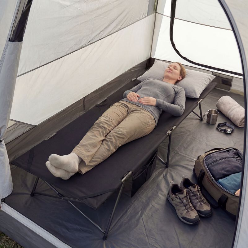 Lit de camp Trvlmore - 213 x 79 x 50 cm - extra large - pliable - lit de camping