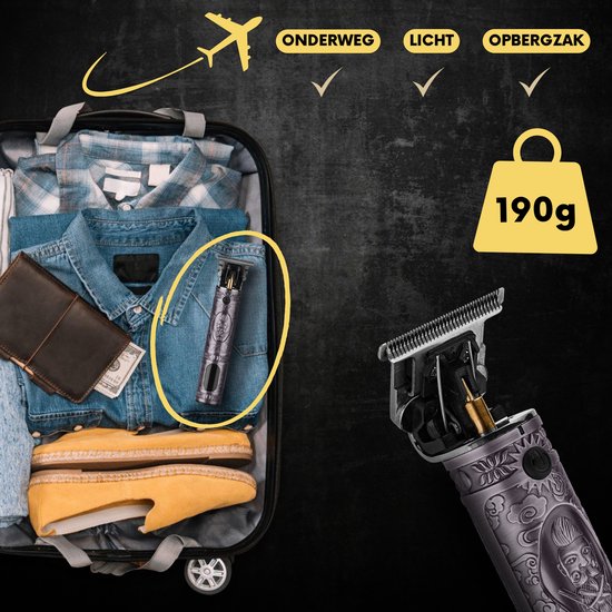 Tondeuse à cheveux professionnelle en T sans fil - Sansbeauté® Buddha Trimmer - Tondeuse à barbe - Tondeuse à cheveux pour hommes - Cheveux - Tondeuse à cheveux - Machine à cheveux pour coiffeurs - Tondeuses à cheveux - Barber Hair Clipper - Hairdresser's