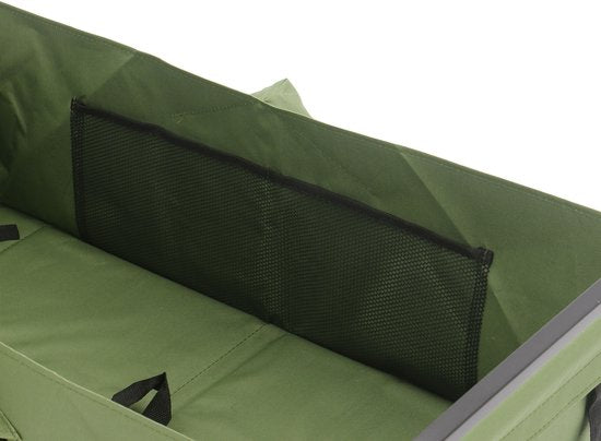 Chariot pliable AXI AB131 – Vert – Avec poignée de traction, freins et housse – Capacité de charge de 100 kg – Facile à transporter – Métal