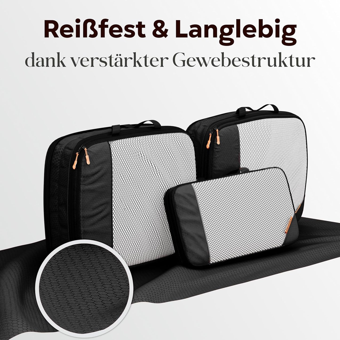loonara Travel Travel Organiser Set - Black - 3 Parts
