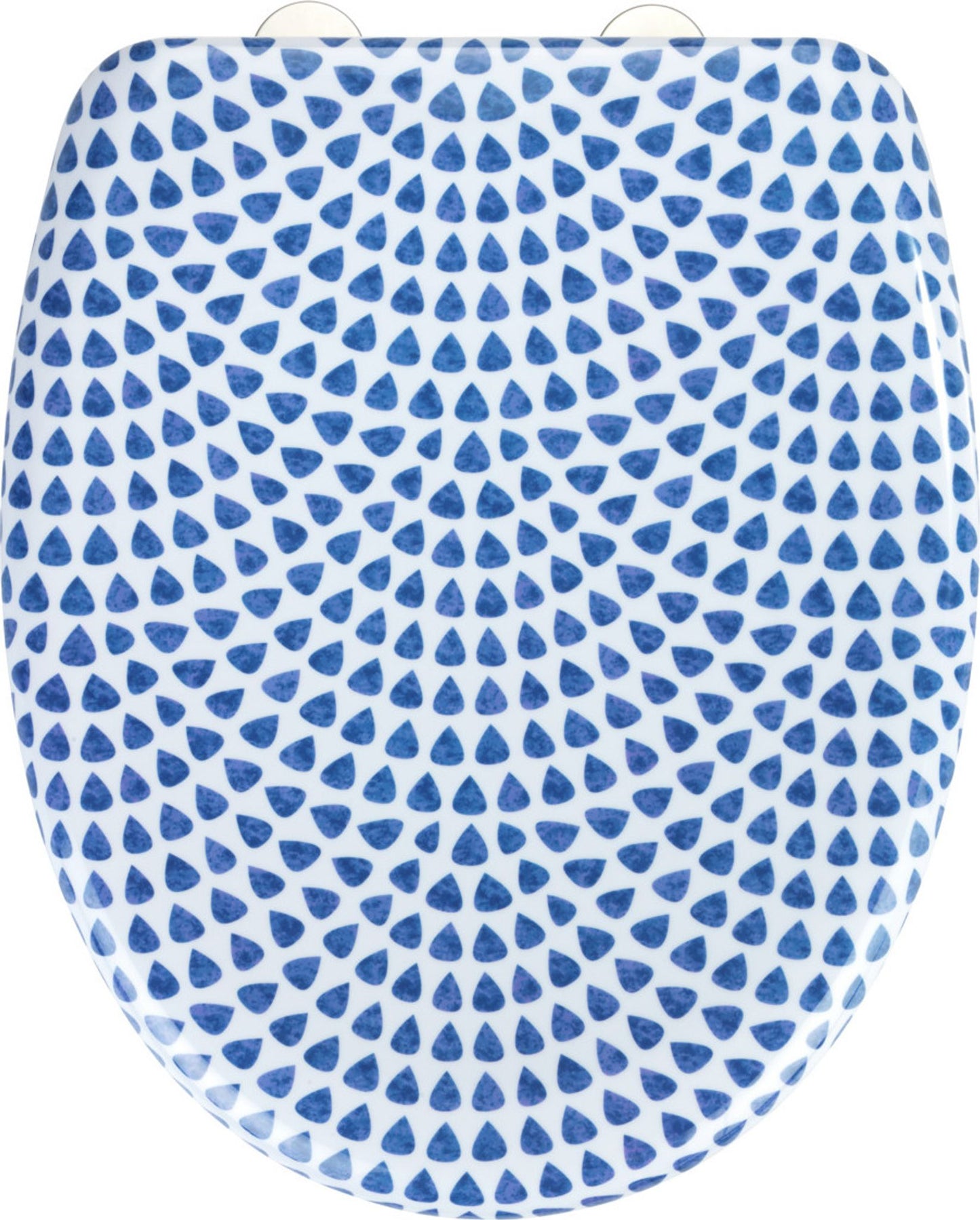 Siège de WC Wenko Sevilla en Duroplast avec système Soft-Close - 38 x 45 cm - Bleu et blanc