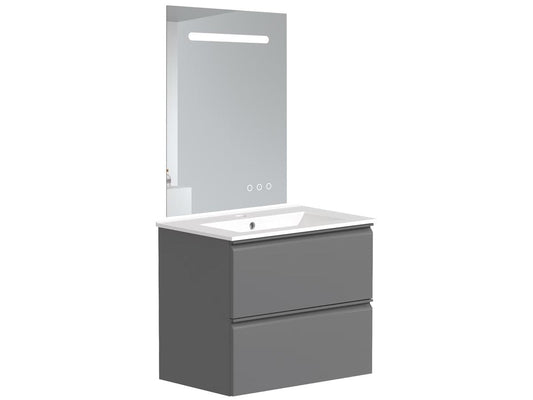 Kame Luara Lavabo de salle de bain - 61x39cm - Blanc