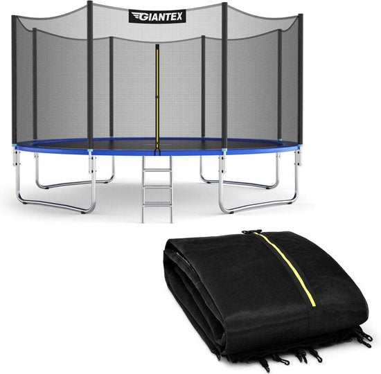 Coast - Trampoline - Filet de sécurité - Avec fermeture éclair - 180 cm - Noir