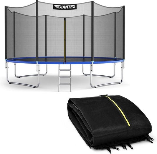 Coast - Trampoline - Filet de sécurité - Avec fermeture éclair - 180 cm - Noir