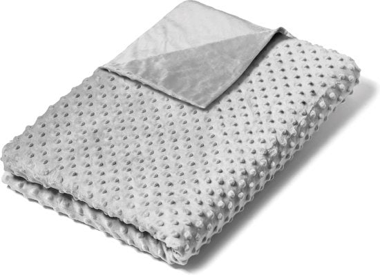 Housse de couette pour couverture lestée Ella | Pour les variantes 7 kg et 9 kg de 135x200 cm | Housse en tissu polaire Minky doux et moelleux | Gris