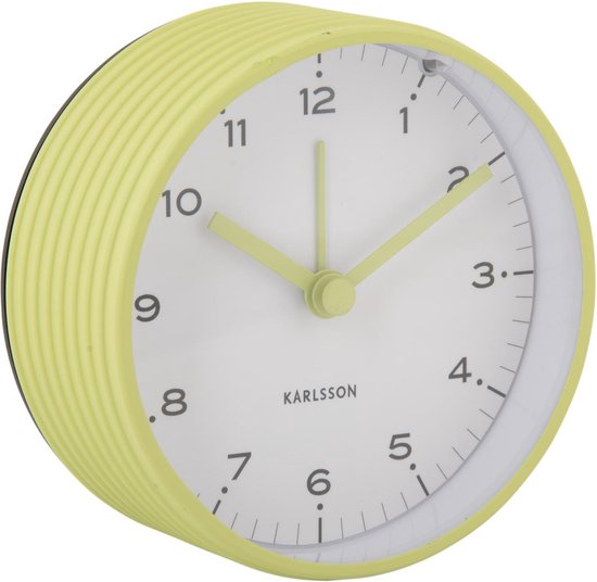 Réveil Karlsson Circus Rings - Vert - Ø 9 cm - Style scandinave - Réveil pour chambre à coucher - Réveils - Fête des Pères - Cadeau pour la Fête des Pères - Petit cadeau pour la Fête des Pères