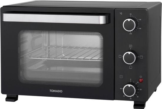 Tomado TEO2101B - Four autonome - Four électrique - 21 litres - Minuterie jusqu'à 60 minutes - Noir