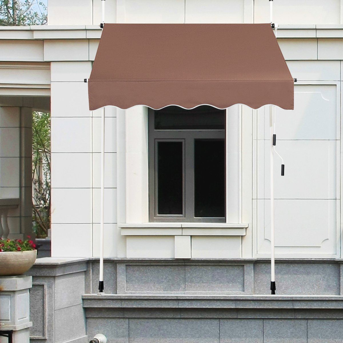 Coast Klemmarkies 150 cm - Store extensible - Hauteur réglable - Résistant aux UV - Marron café