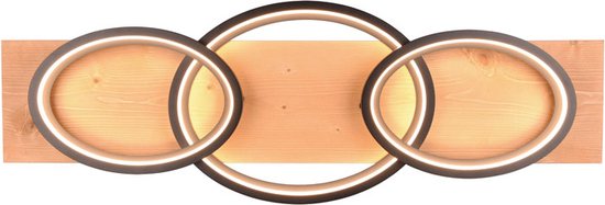 TRIO BARCA Plafonnier - Incl. 1x SMD 40W LED - Dimmable - Moderne & Minimaliste - Noir Mat