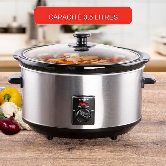 Mijoteuse Alpina 3,5L Casserole intérieure en céramique acier inoxydable