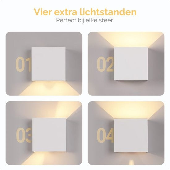 Applique murale - Goliving - Lampe cube LED 12W – IP65 étanche – Intérieur et extérieur – 10 x 10 x 10 cm