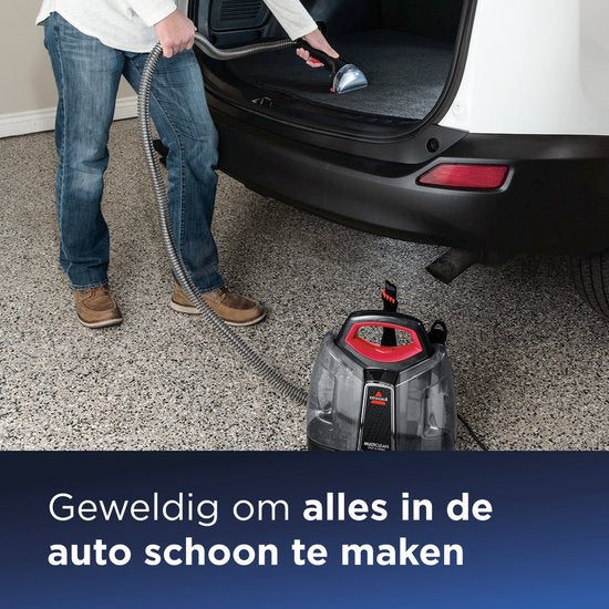 Nettoyeur de taches portable BISSELL MultiClean Spot & Stain - Avec technologie HeatWave et 4 embouts - Nettoyeur de moquette pour canapé, voiture et matelas - Nettoyeur de moquette - Tuyau extra-long de 2,2 m - Appareil de nettoyage - Nettoyeur de canapé