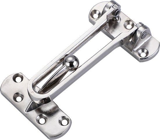 BRASQ Arrêtoir de porte avec matériel de fixation, argent - Sécurité des portes - Protection contre les effractions