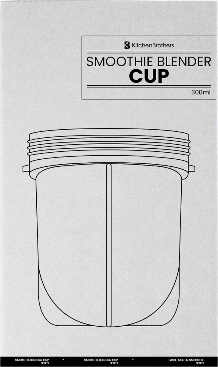 KitchenBrothers Smoothie Blender Small Cup - 300 ml - 1 pièce - Convient à KB678