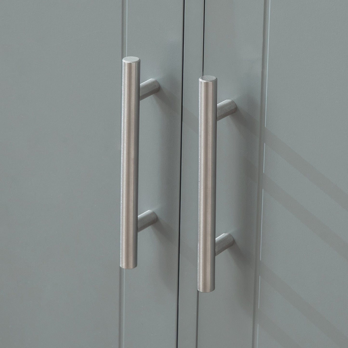 SoBuy Armoire de cuisine sur roulettes - 94x107x46 cm - Max. 75KG - Gris