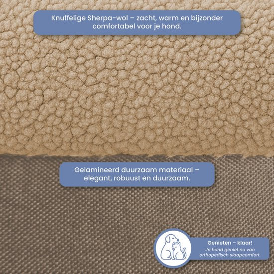 Lit orthopédique pour chien ELONEO – S – Marron