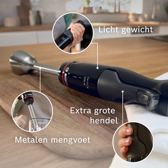 Bosch Série 4 MSM4B620 - Mixeur plongeant ErgoMaster - 1 000 W - Noir