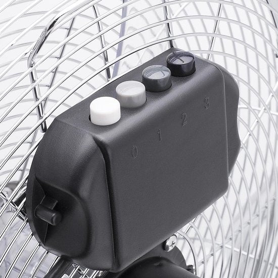 Ventilateur de sol métallique Tristar 50 cm – 3 vitesses – Ventilateur de type « box » – Orientable à 130° – Débit d'air puissant – VE-5885