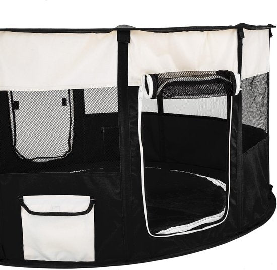 TecTake - Tapis pour chiots Carola - Noir - (Ø x H) 114 x 58 cm