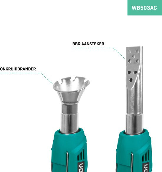 VONROC Brûleur électrique de mauvaises herbes - 2000W - Buse de barbecue incluse