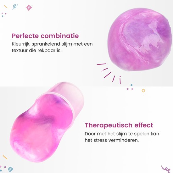 Partizzle 24x Unicorn Slime Pack - Unicorn Share Gifts - Grabbelton Making Slime Toys - Treat Gifts for Kids - Rose