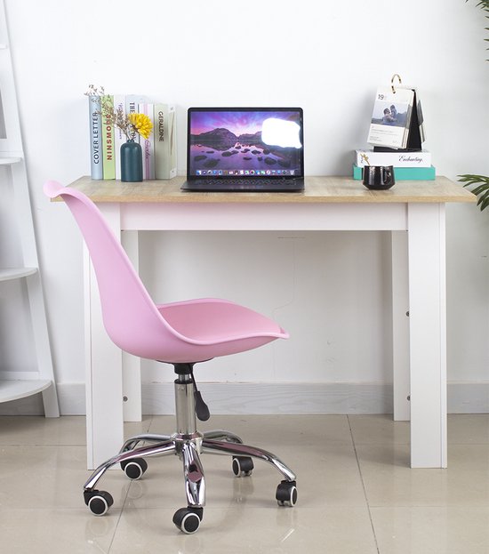 Chaise de bureau rose - réglable en hauteur