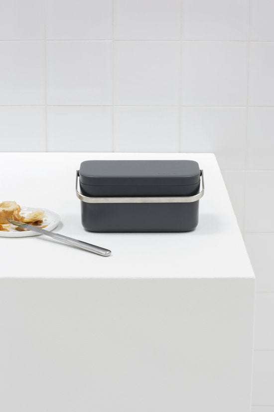 Poubelle de cuisine SinkSide de Brabantia - 1,8 litre - Gris foncé