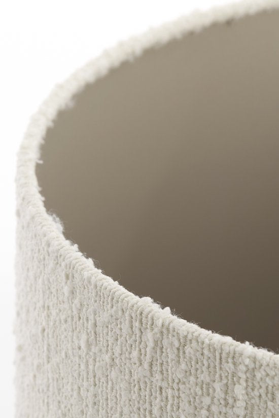 Light & Living - abat-jour - Bolero - blanc - tissu - Ø 50 cm - E27 - 2250205