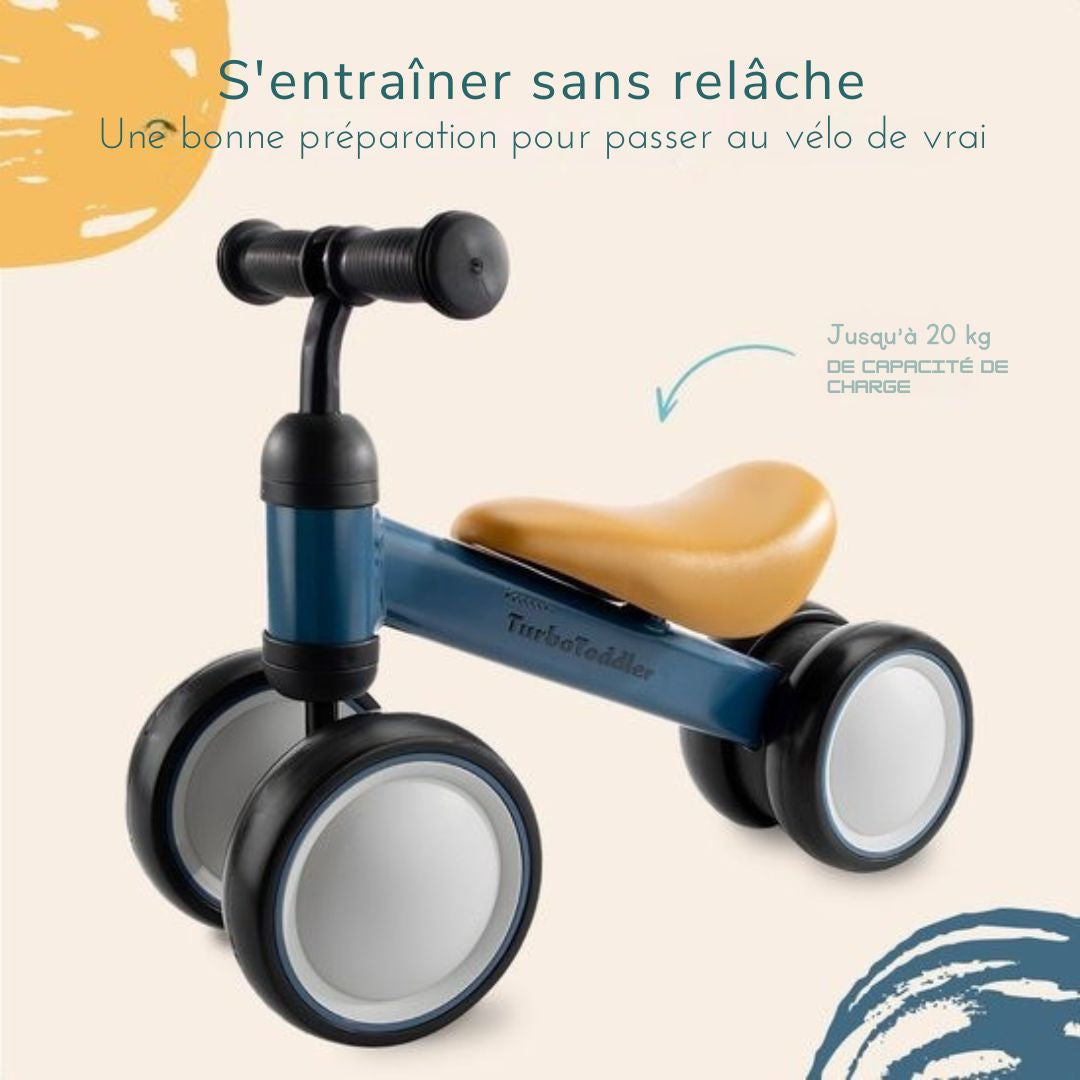Scooter pour enfants LifeGoods - TurboToddler Balance Bike - Jouets à partir de 1 an - Bleu marine