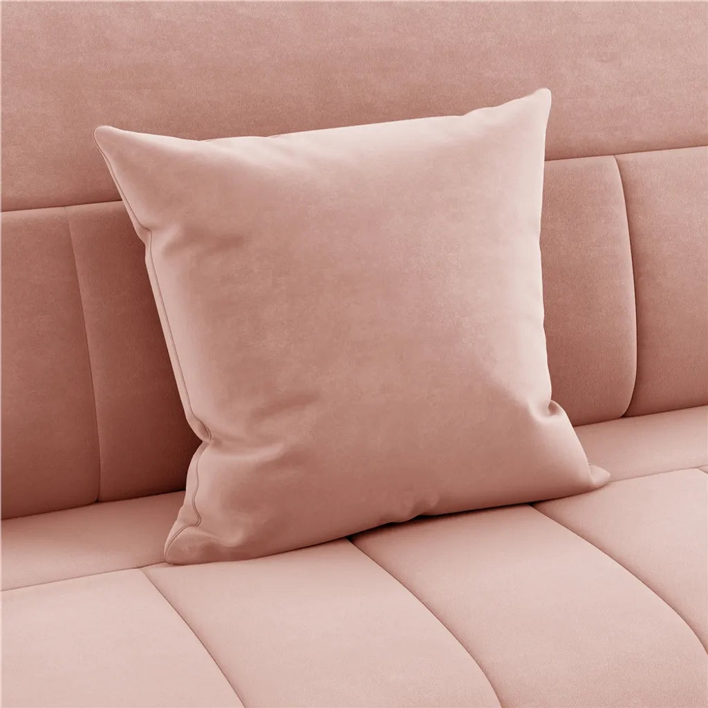 Canapé 2 places Yaheetech avec accoudoirs et 2 coussins lombaires - Rose - 143,5 x 71,5 x 75,5 cm