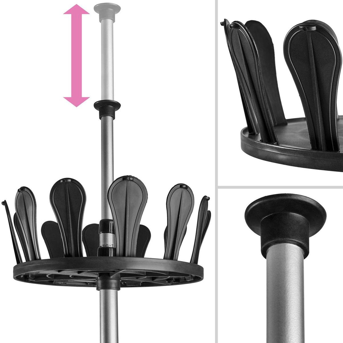 tectake® - carrousel à chaussures - pour 96 chaussures - 402645
