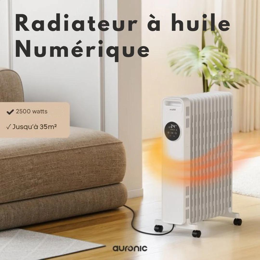Radiateur électrique Auronic - 2500W - Blanc