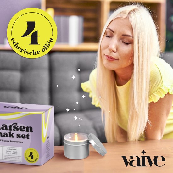 VAIVE DIY Candle Making Set - Bougeoir - Bougie parfumée - Bougie - Pour adultes et enfants