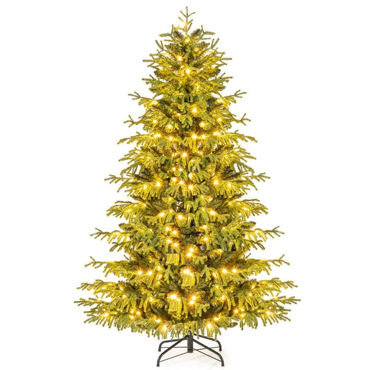 Sapin de Noël artificiel Coast avec guirlande lumineuse - 180 cm - ampoules LED blanc chaud - vert