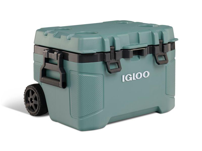 Glacière à roulettes Igloo Trailmate 52 Qt - Refroidissement passif - 49 litres - Verte