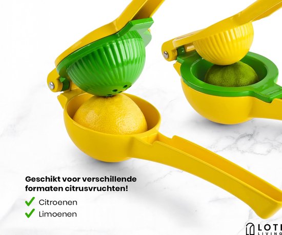 Loti Living Presse-agrumes - Presse-citron - Presse-citron manuel - Jaune/Vert