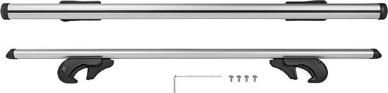 Barres de toit Pro Plus - Longueur 120 cm - Aluminium - Charge maximale 90 kilos - Lot de 2