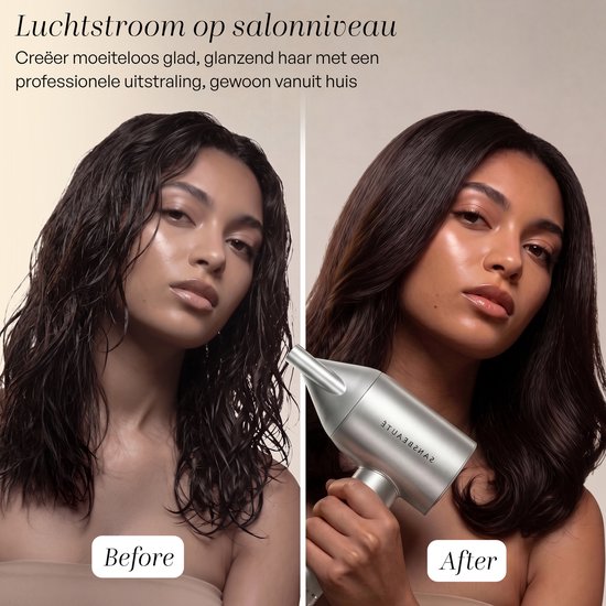 Sèche-cheveux Sansbeauté® avec diffuseur - Boucles - 110 000 tr/min - Sèche-cheveux ionique avec brosse - 3 vitesses - 3 embouts - Sèche-cheveux de voyage - Sèche-cheveux - Kit pour boucles - Sèche-cheveux avec diffuseur - Sèche-cheveux professionnel - 2