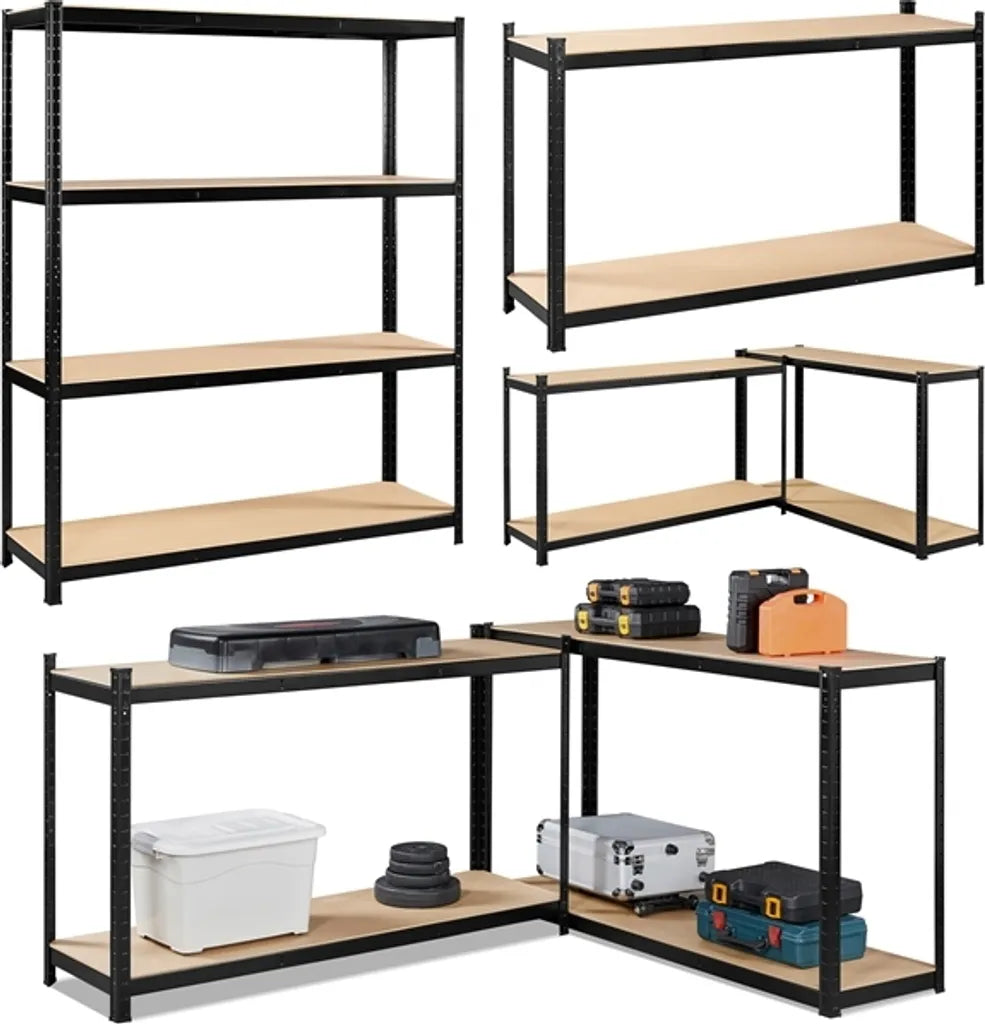 Étagère Yaheetech 180 x 150 x 45 cm - 4 tablettes - 265 kg par tablette - Noir