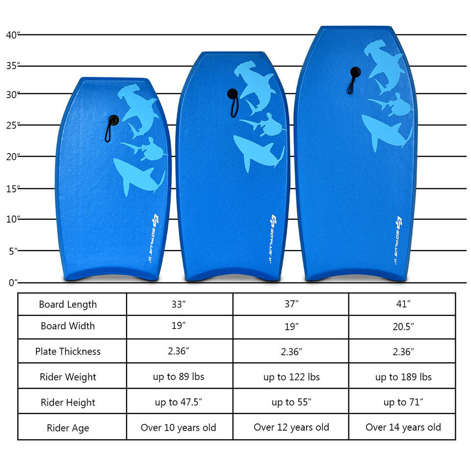 Coast Sup Board bodyboard planche de natation planche de surf 94 x 47 x 5.5 cm bleu