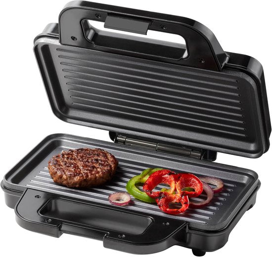 Appareil à croque-monsieur Tomado TGP2002S pour 2 croque-monsieur - Plaque de cuisson - Panini - Sans PFAS - 1 000 watts - Acier inoxydable