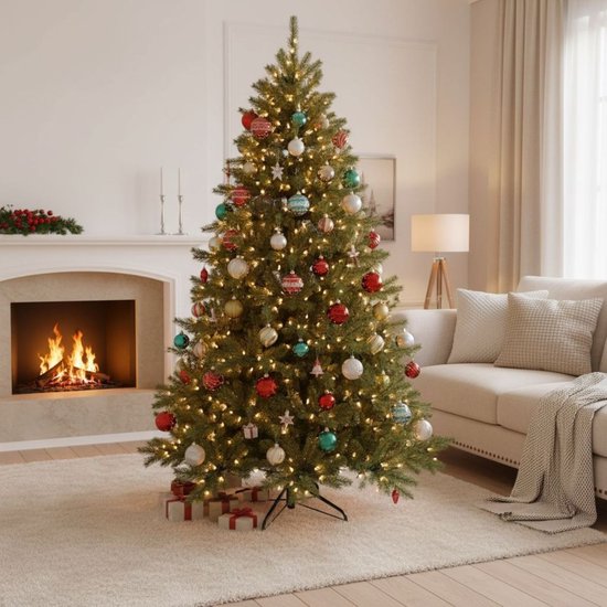 Triumph Tree Sherwood Deluxe - Sapin de Noël au volume généreux et 1 092 branches - Décoration de Noël d'intérieur - Sapin artificiel facile à monter - 155 x 112 cm - Vert
