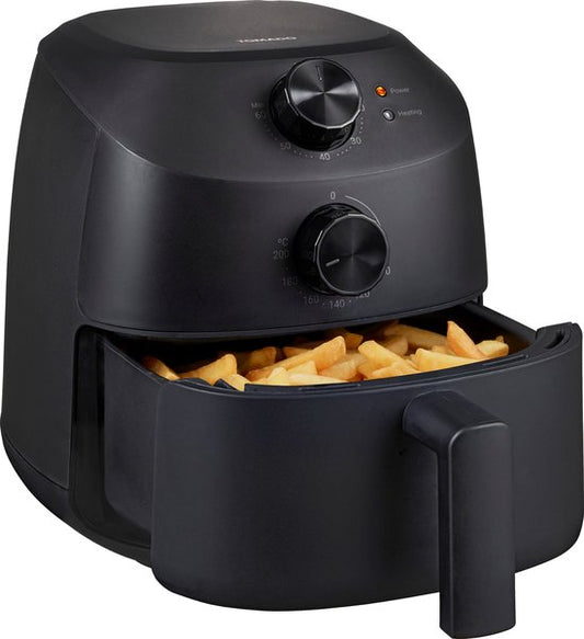 Tomado TAF2001B - Mini Airfryer - Capacité de 2 litres - Pour 1 ou 2 personnes - Petite friteuse à air chaud - Sans PFAS - Noir