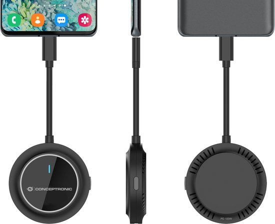 Conceptronic ATHERIC01B - Adaptateur d'écran sans fil - Kit d'adaptation sans fil USB-C vers HDMI 1080p - HDMI/USB - Dongle Full HD