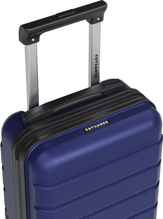Valise cabine TRVLMORE - 40 x 30 x 20 cm - À placer sous le siège - 24 L - Serrure TSA - 2 roulettes - Bleu foncé